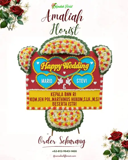 Papan Bunga Pernikahan Munduk